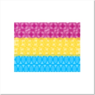 Spirograph Patterned Pansexual Flag Posters and Art